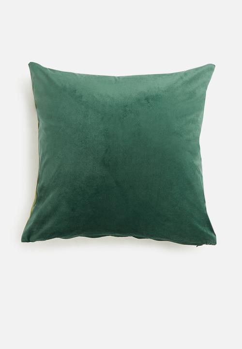 Sixth Floor - Mihlali 2 toned velvet cushion cover - Green