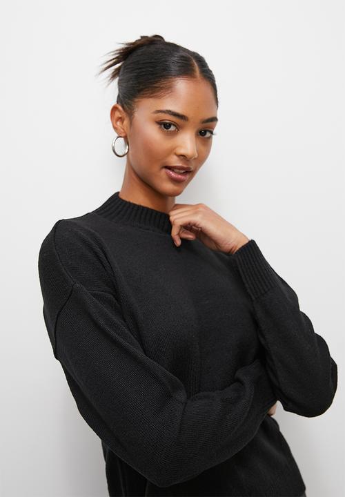 Blake - Meet & greet funnel neck - black