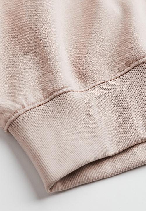 H&M - Oversized sweatshirt - beige/the rolling stones