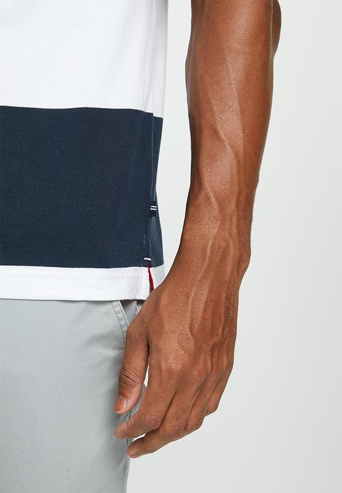 Nautica - Dash short sleeve polo - navy & white