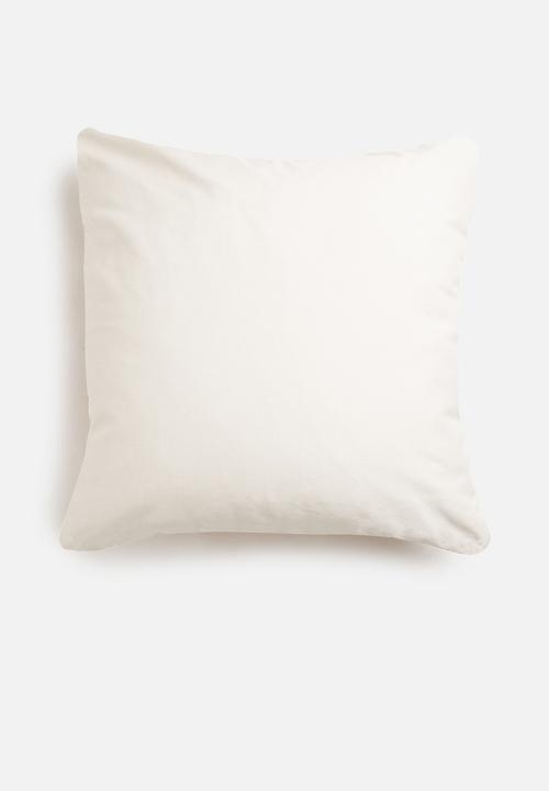 Sixth Floor - Tutuka Cushion Cover - Ivory & Charcoal Piping