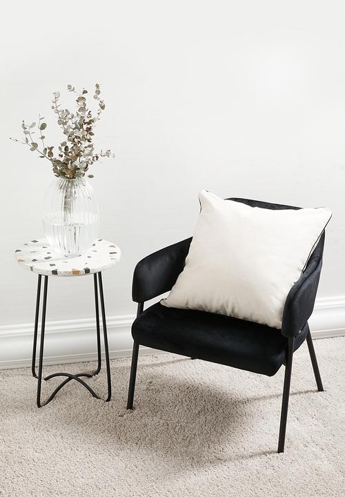 Sixth Floor - Tutuka Cushion Cover - Ivory & Charcoal Piping