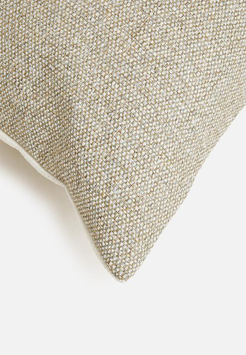 Sixth Floor - Mabaso 2 toned cushion cover - Kelp
