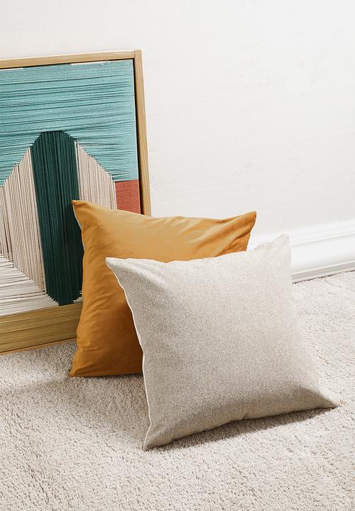 Sixth Floor - Mabaso 2 toned cushion cover - Kelp