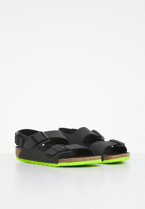 Birkenstock - Milano kids bf desert soil black lime regular - desert soil black lime