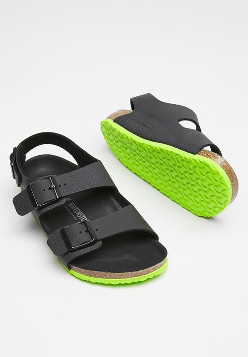 Birkenstock - Milano kids bf desert soil black lime regular - desert soil black lime