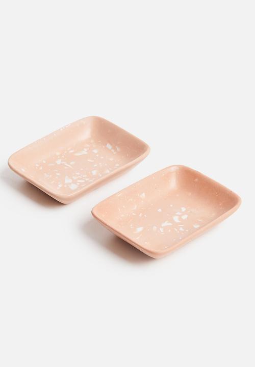 Terrazzo Home - Small trinket dish set of 2 - ironstone