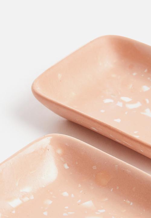 Terrazzo Home - Small trinket dish set of 2 - ironstone
