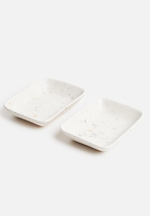 Terrazzo Home - Small trinket dish set of 2 - natural