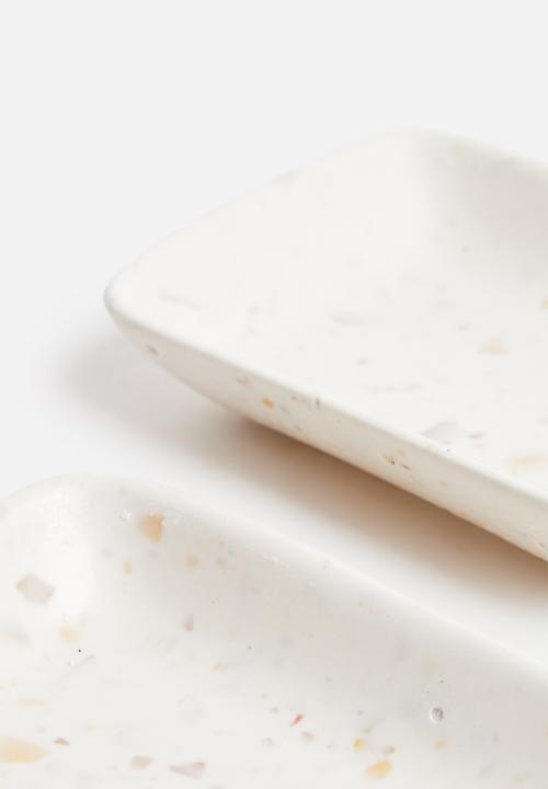 Terrazzo Home - Small trinket dish set of 2 - natural