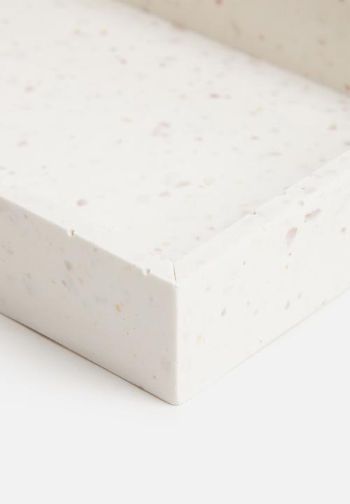 Terrazzo Home - Rectangular tray - natural