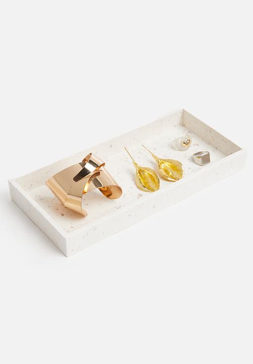 Terrazzo Home - Rectangular tray - natural