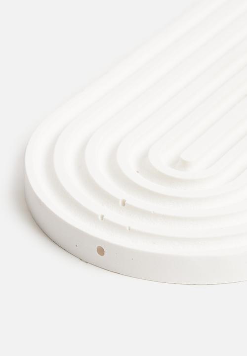 Terrazzo Home - Arch trinket tray- white