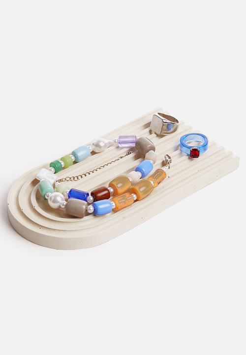 Terrazzo Home - Arch trinket tray- stone