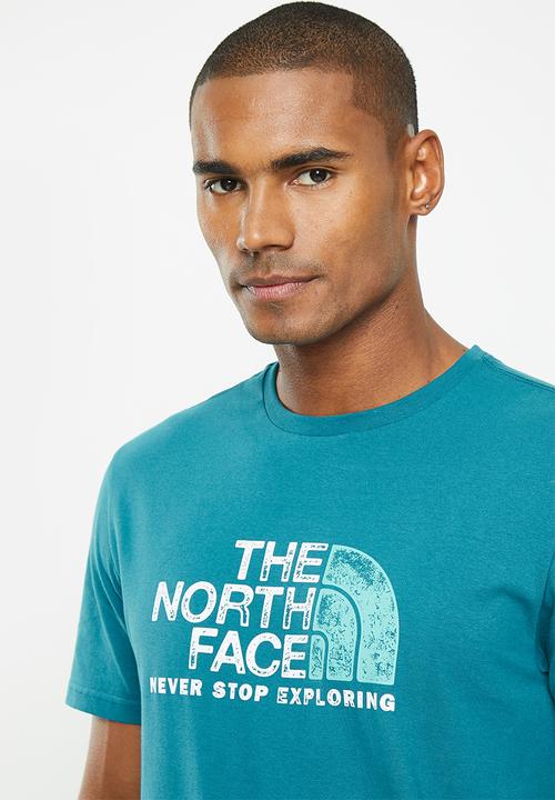The North Face - Short sleeve rust 2 tee - blue coral-reef waters 