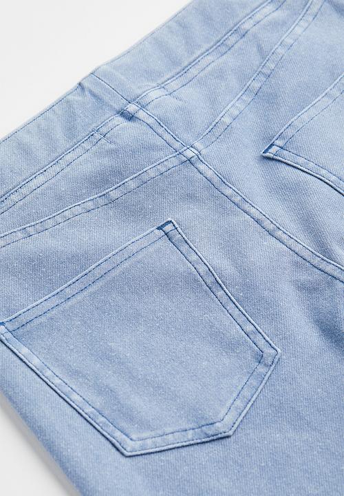 H&M - Wide fit trousers - denim blue/ombre