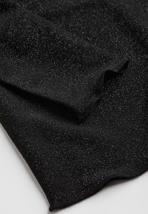 H&M - Ribbed cotton jersey cropped top - black