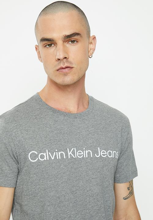 Calvin Klein - Core institutional logo slim tee - grey
