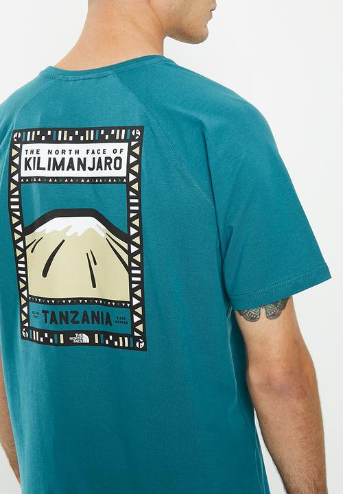 The North Face - Short sleeve north faces tee - blue coral-gravel