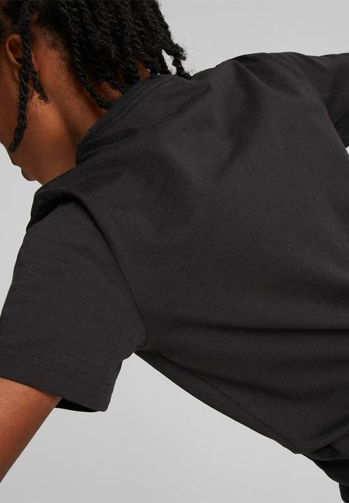 PUMA - Ess+ 2 col logo tee b - puma black/warm earth