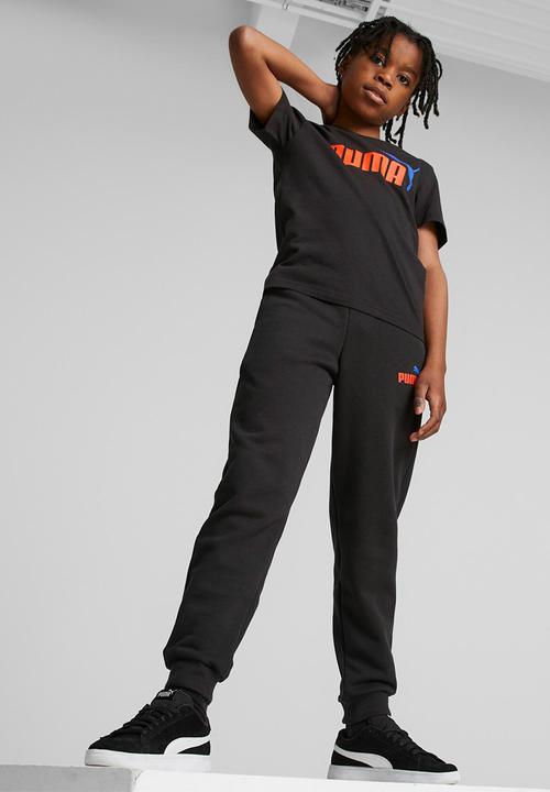 PUMA - Ess+ 2 col logo tee b - puma black/warm earth