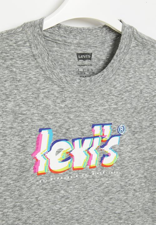 Levi’s® - Lvb glitched logo T-shirt - gargoyle cloud heather