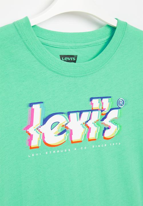 Levi’s® - Lvb glitched logo T-shirt - aqua green