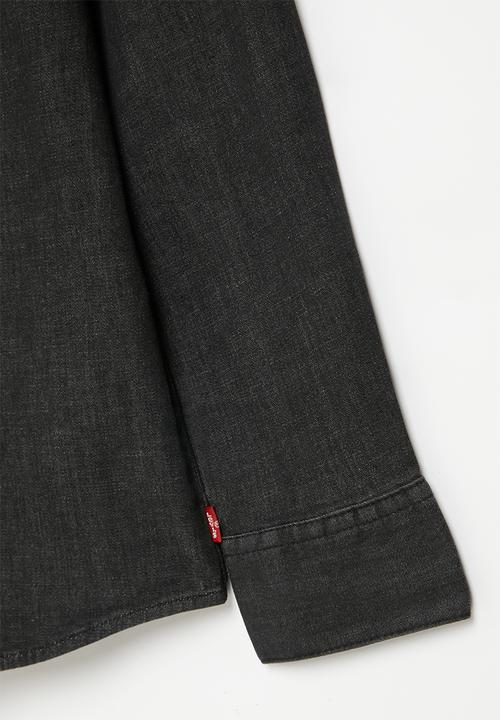 Levi’s® - Lvb acid wash denim button up - washed black