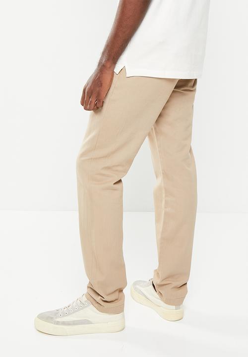 urban° - Mens urban cotton twill chino pants - travertine