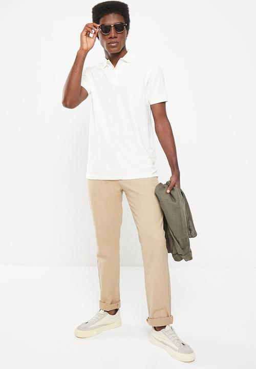 urban° - Mens urban cotton twill chino pants - travertine