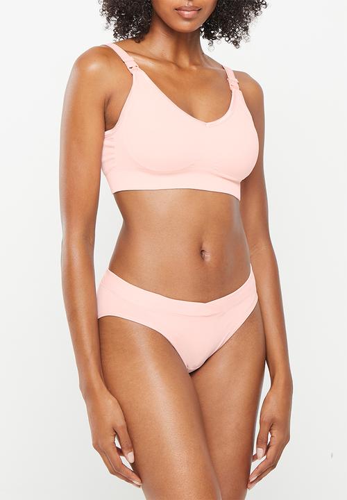 Maternity Mommy - Maternity Jenna bra and panty set - pink 
