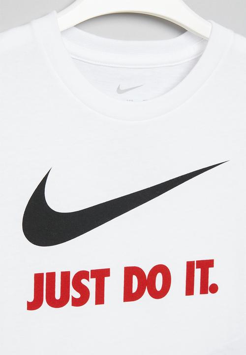 Nike - Nike Short Sleeve swoosh tee - white & red 