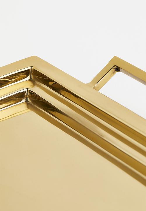H&M - Metal tray - gold-coloured