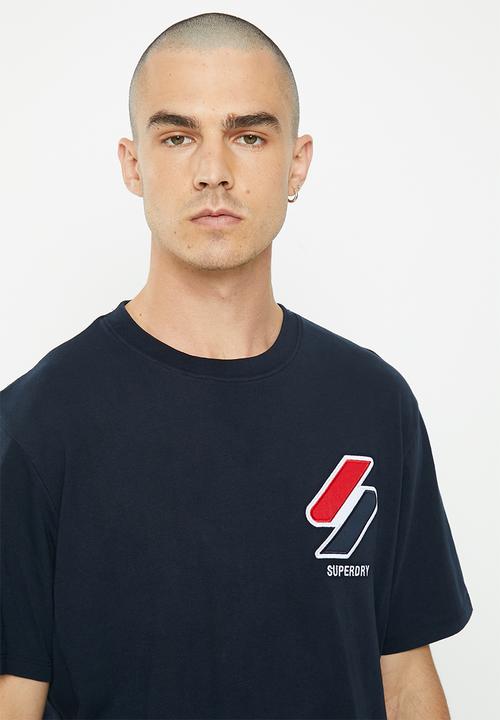 Superdry. - Code short sleeve classic apq tee - deep navy