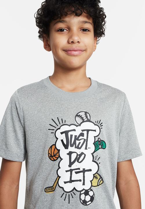 Nike - B nk df tee jdi multi sport - tumbled grey/flt silver/htr