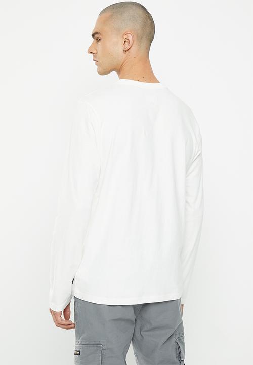Superdry. - Vintage vl interest long sleeve top - winter white