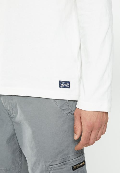 Superdry. - Vintage vl interest long sleeve top - winter white