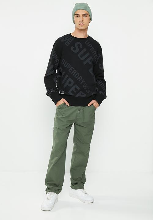 Superdry. - Code cl aop crew - black