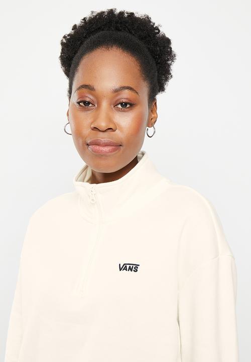 Vans - Wm left chest half zip fleece - marshmallow