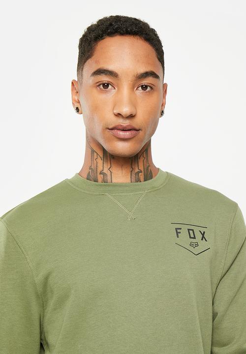 Fox - Shield crew fleece sweat - grass green