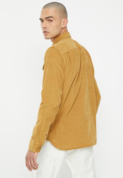 Superdry. - Trailsman cord shirt - mustard