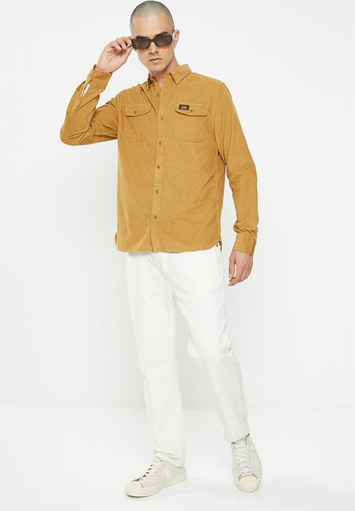 Superdry. - Trailsman cord shirt - mustard