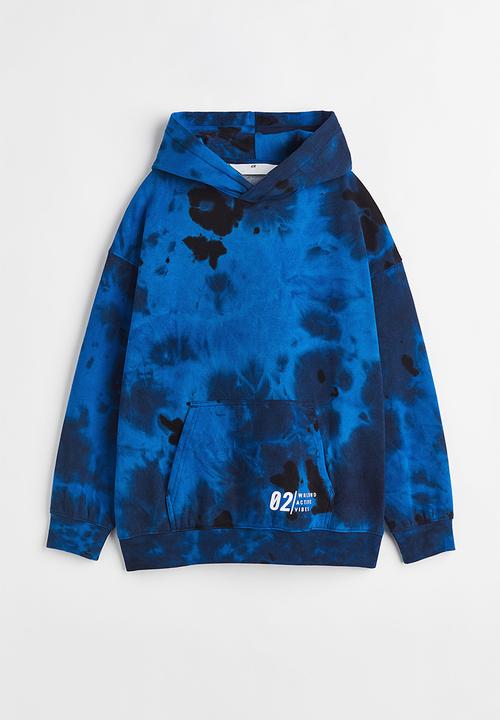 H&M - Oversized hoodie - blue/tie-dye