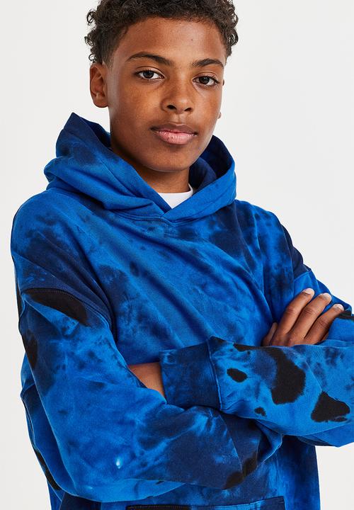 H&M - Oversized hoodie - blue/tie-dye