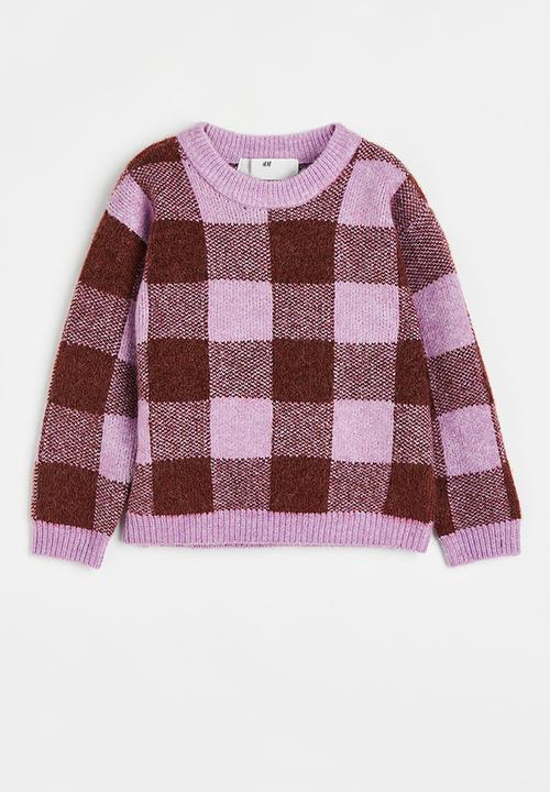 H&M - Jumper - light purple/checked