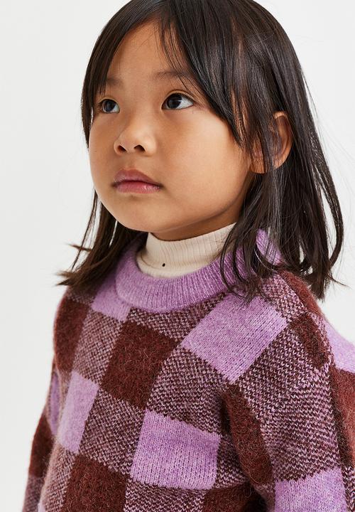 H&M - Jumper - light purple/checked