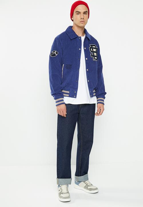 Superdry. - Vintage varsity cord bomber - twilight navy