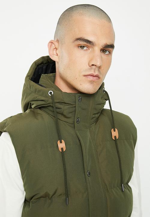Superdry. - Hooded everest gilet - surplus goods olive