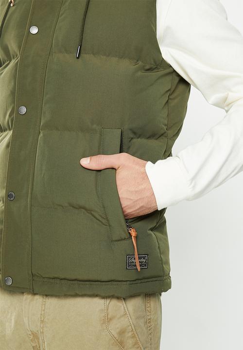 Superdry. - Hooded everest gilet - surplus goods olive