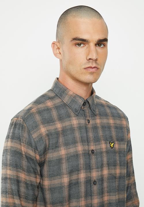 Lyle & Scott - Button down check shirt - jet black